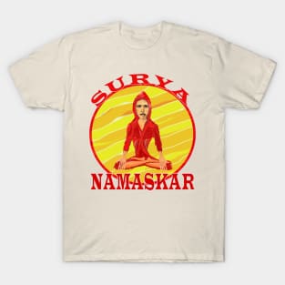 Namaste Yoga Lovers Surya Namaskar Gifts T-Shirt